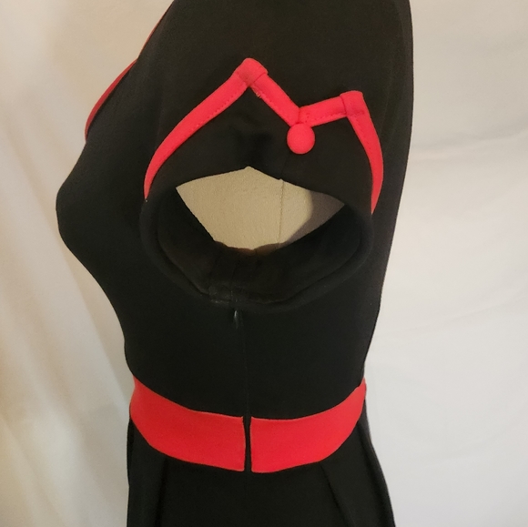 SOURPUSS Dollface Black With Red Rose Detail & Trim (S) - Picture 8 of 14